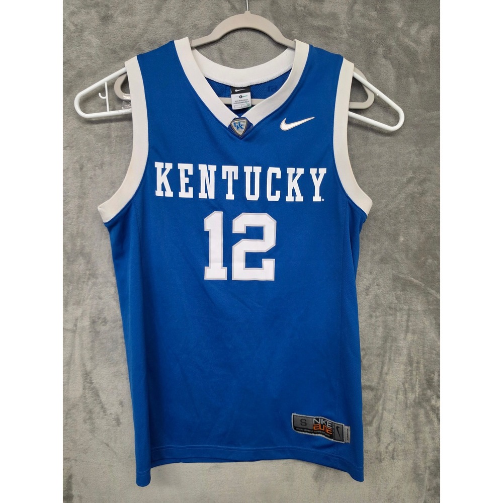Nike Kentucky Wildcats Elite Basketball Jersey Blue #12 Mens Small